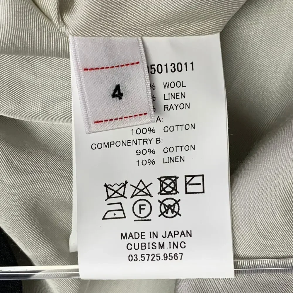 VISVIM Size L Yardbird Black Wool Linen Notch Lapel Sport Coat